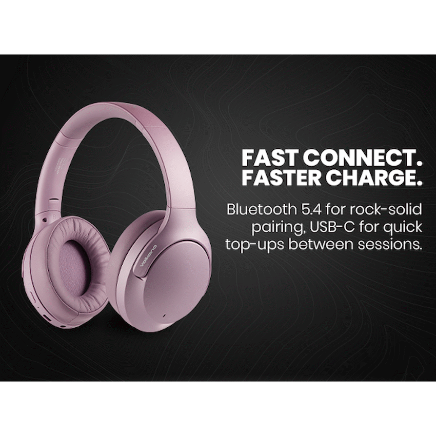 Volkano Odyssey ANC Bluetooth Wireless Headphone - Rose Gold