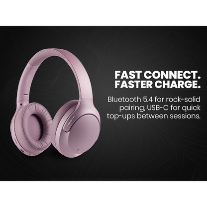 Volkano Odyssey ANC Bluetooth Wireless Headphone - Rose Gold