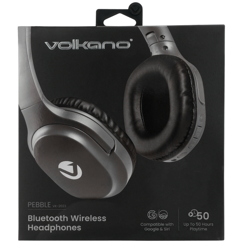 Volkano Pebble Series Bluetooth Headphones - Dark Grey