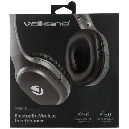 Volkano Pebble Series Bluetooth Headphones - Dark Grey