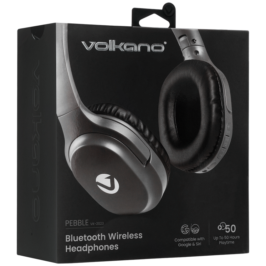 Volkano Pebble Series Bluetooth Headphones - Dark Grey