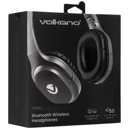 Volkano Pebble Series Bluetooth Headphones - Dark Grey