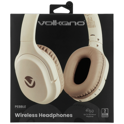 Volkano Pebble Series Bluetooth Headphones - Khaki