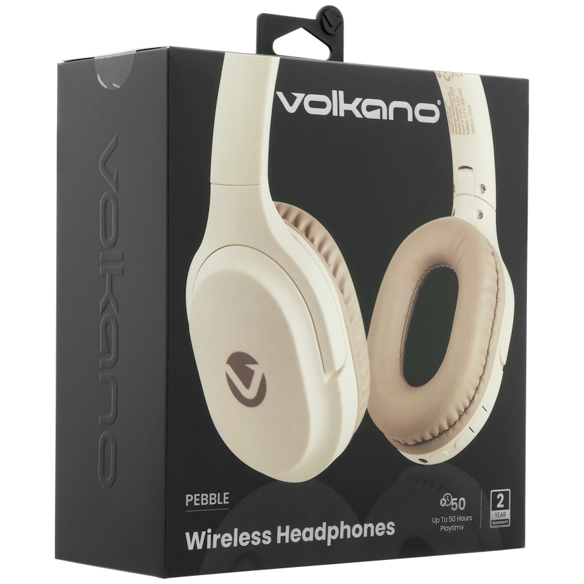 Volkano Pebble Series Bluetooth Headphones - Khaki