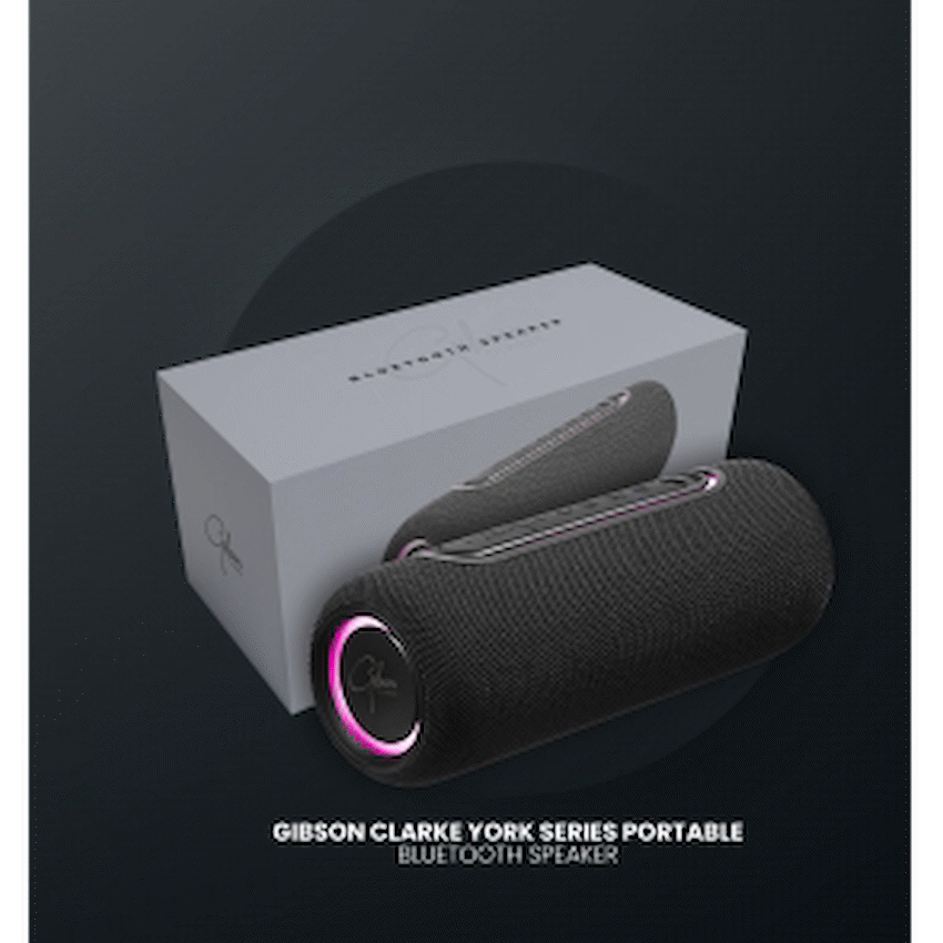 Gibson Clarke York Series True Wireless Bluetooth Speaker (Black)
