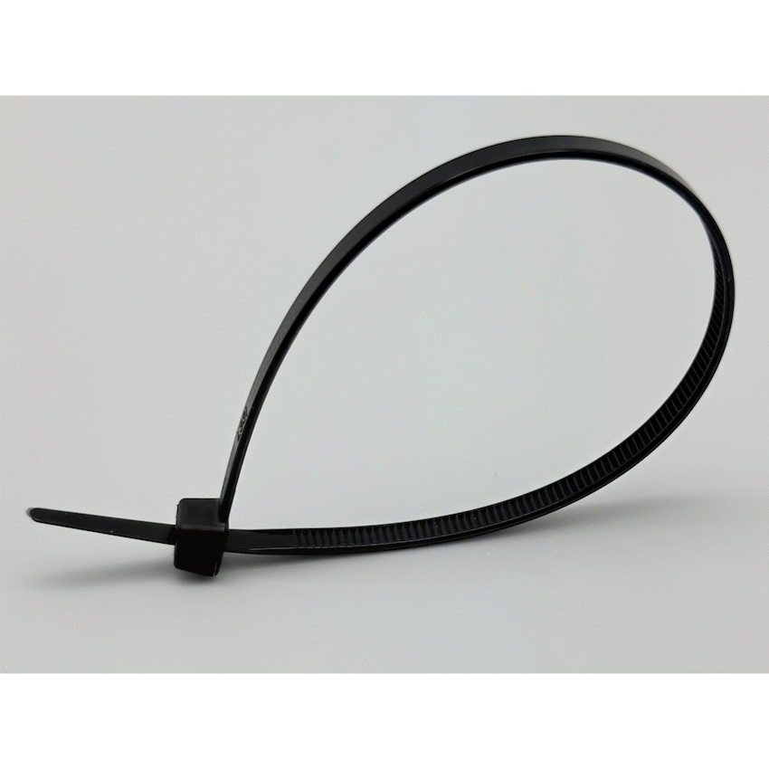 Ellies Cable Tie 4.8mm X 200mm -  100 PACK SIZE - BK