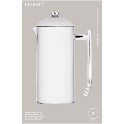 Legend Stainless steel 4 cup cafetiere ( Order in Qty of 1)
