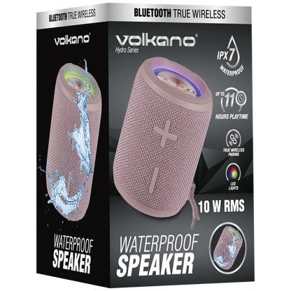 Volkano Hydro Series IPX7 Bluetooth Speaker - Pink