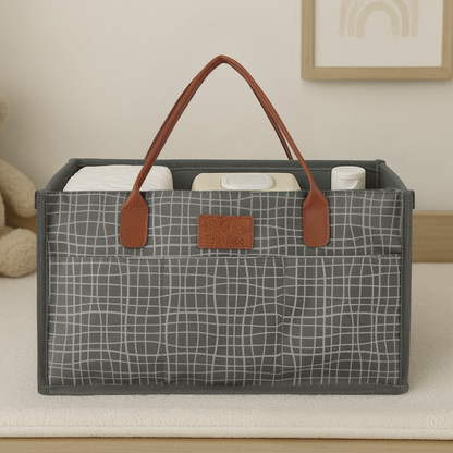 Totes Babe Wavy Series Nursery Caddy Grey