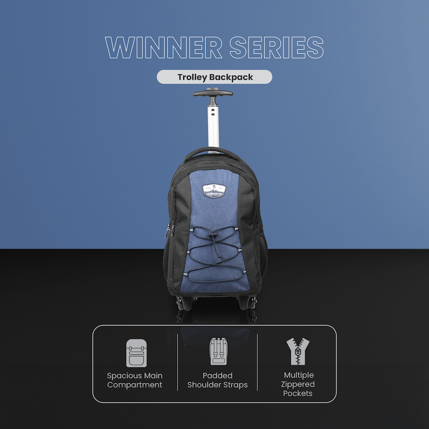 Volkano Winner Trolley Backpack 22L Navy