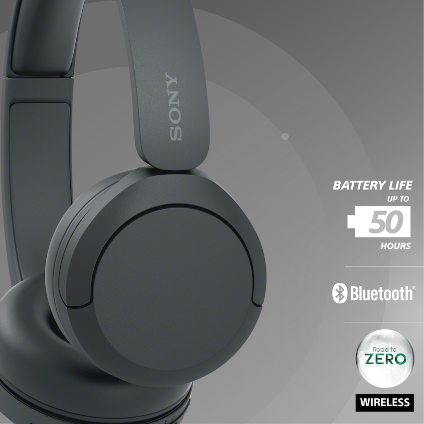 Sony WH-CH520 Bluetooth On-Ear Headphones (Black)