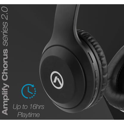 Amplify Chorus Series Bluetooth 2.0 Headphones - Black