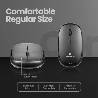 Volkano Coral series Bluetooth Wireless Mouse - Black