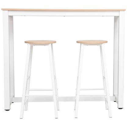 Everfurn Chenin 3-Piece Bar Table & Stool Set with Powder-Coated Frame