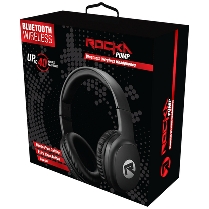 Rocka Pump Series Bluetooth Headphones - Black