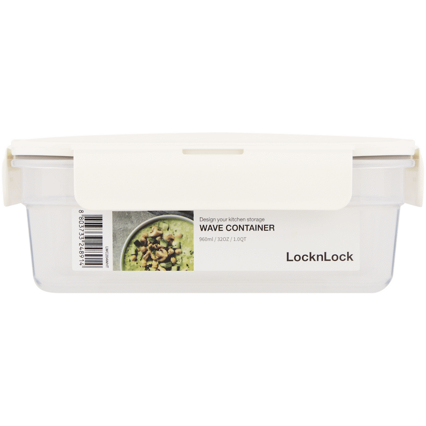 LocknLock Wave container 960ml white ( Order in Qty of 8)