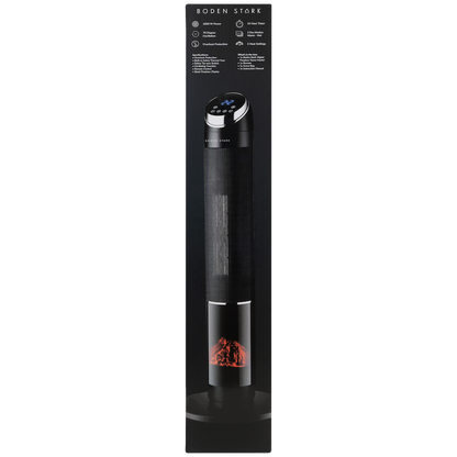 Boden Stark Digital Fireplace Tower Heater