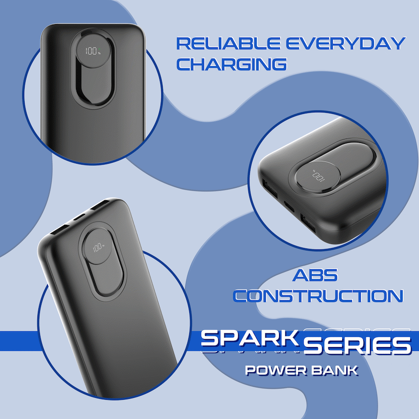 Amplify Spark Series 10000mAh Power Bank - Black