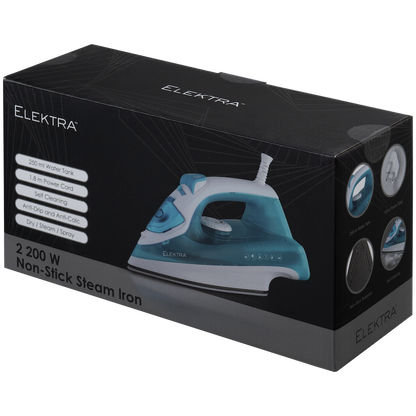 Elektra 2200w Non-Stick Steam Iron