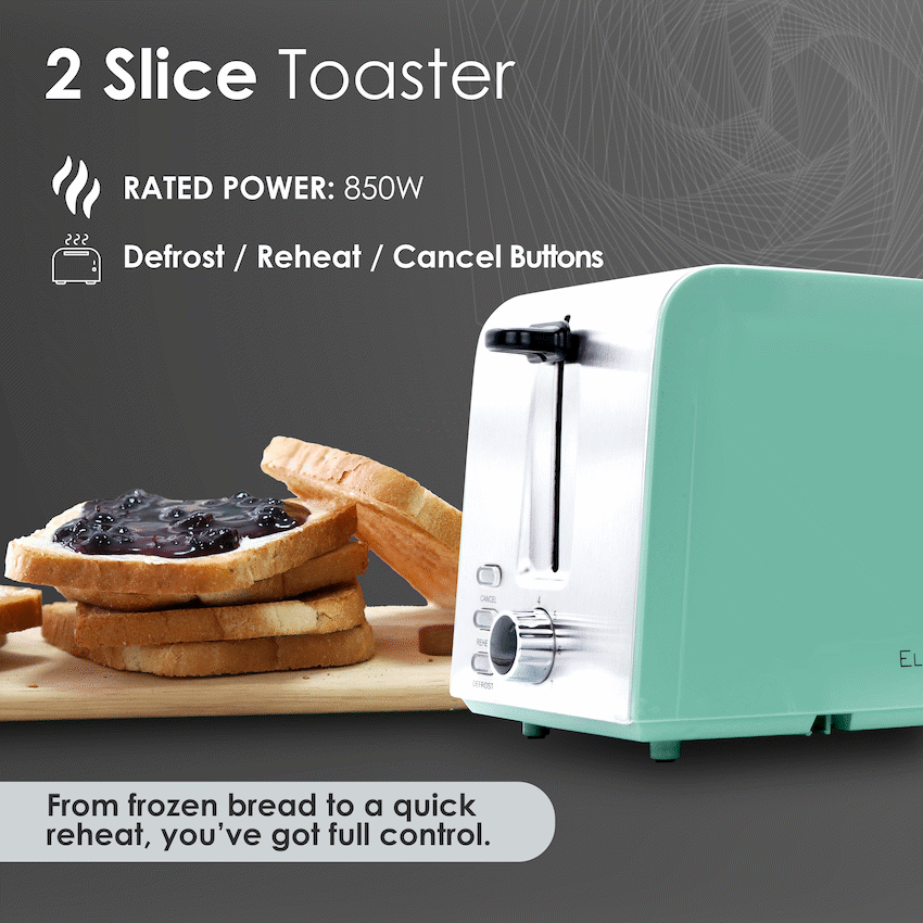 ELEKTRA - 2 Slice Toaster - Green