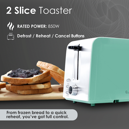 ELEKTRA - 2 Slice Toaster - Green