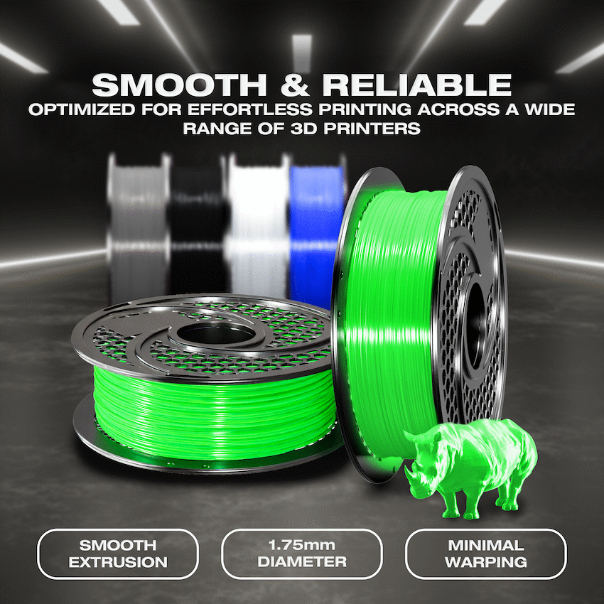 SA Filament PLA UV Neon Filament 1kg -  Luminous Green