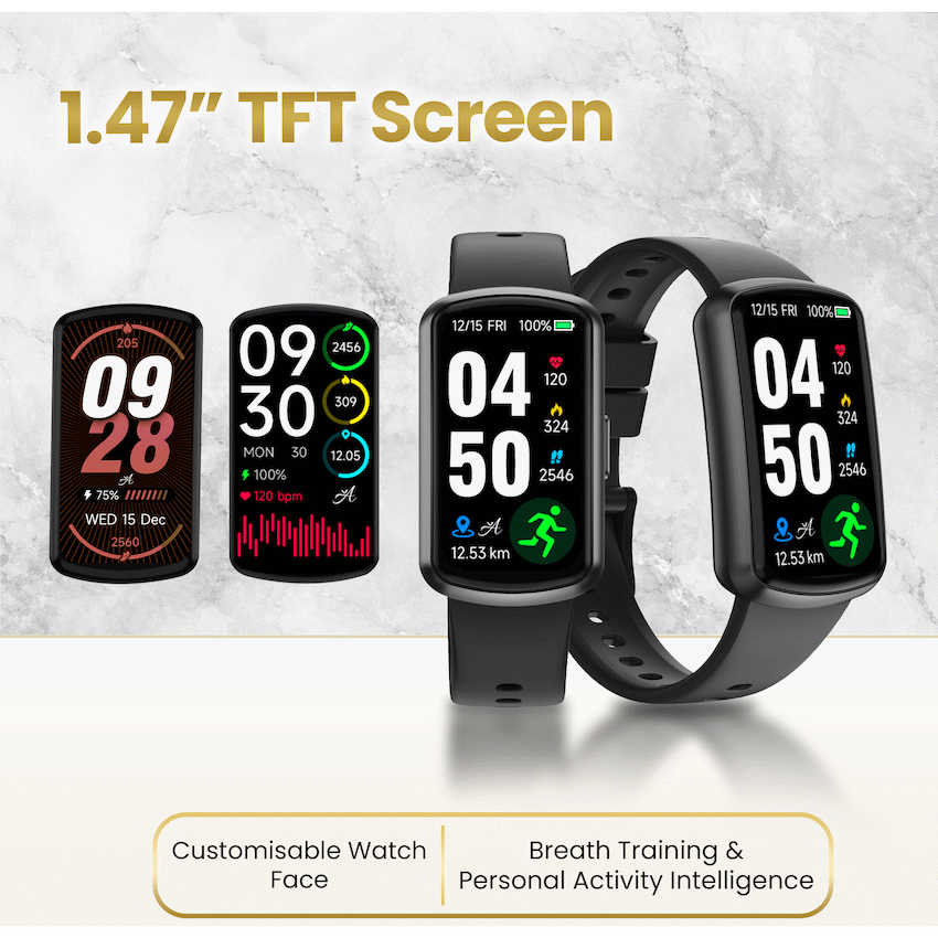 Volkano Ayla Collection Fitness Smartwatch - Black
