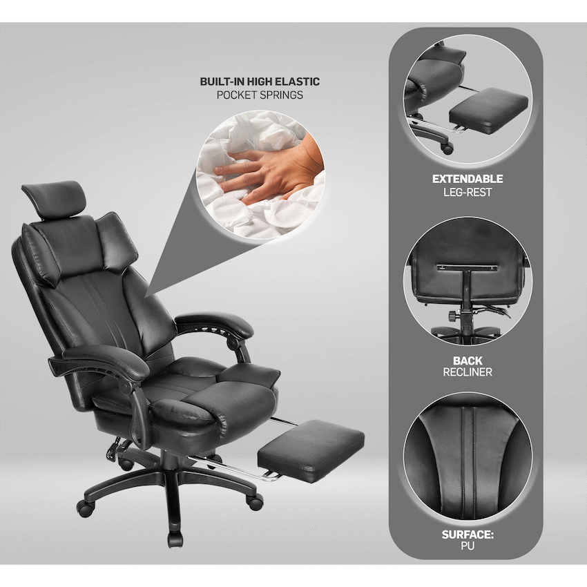 Emperor High Back Chair - Black