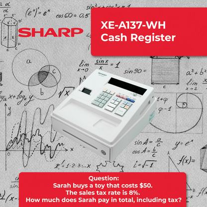 Sharp XE-A137-WH Cash register