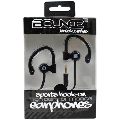 Bounce Break Series Hook-On Earphones - Black