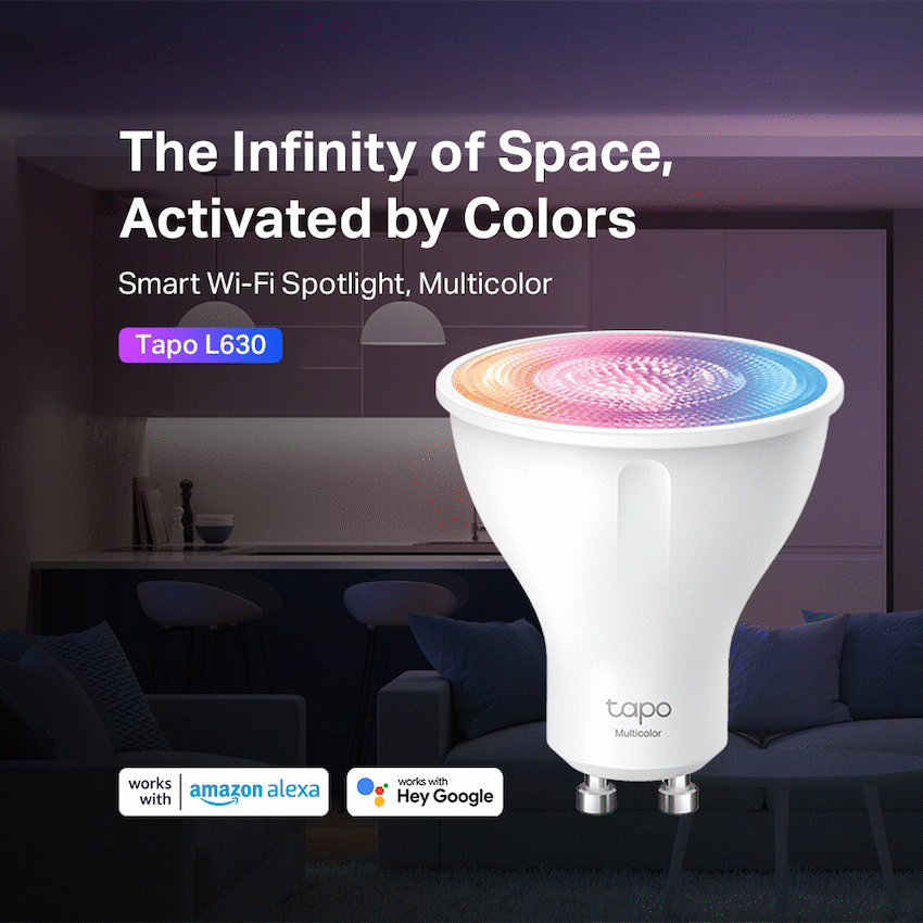 TP-Link Tapo L630 3.7w Smart Wi-Fi Multicolour, Dimmable, GU