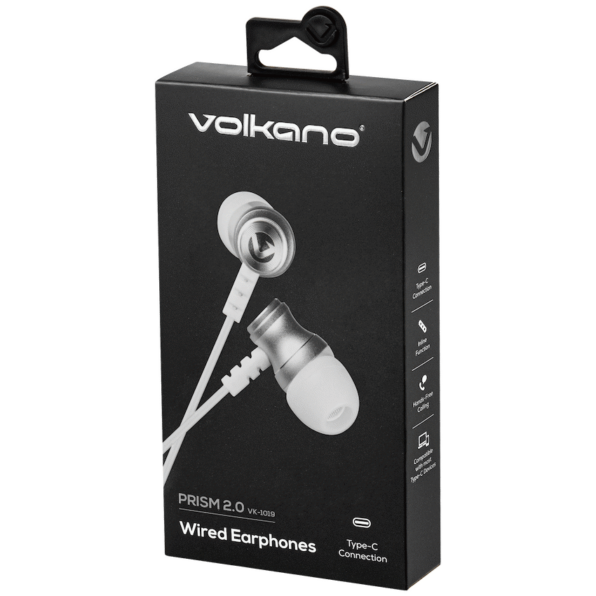 Volkano Prism 2.0 Series Type-C Earphone - White