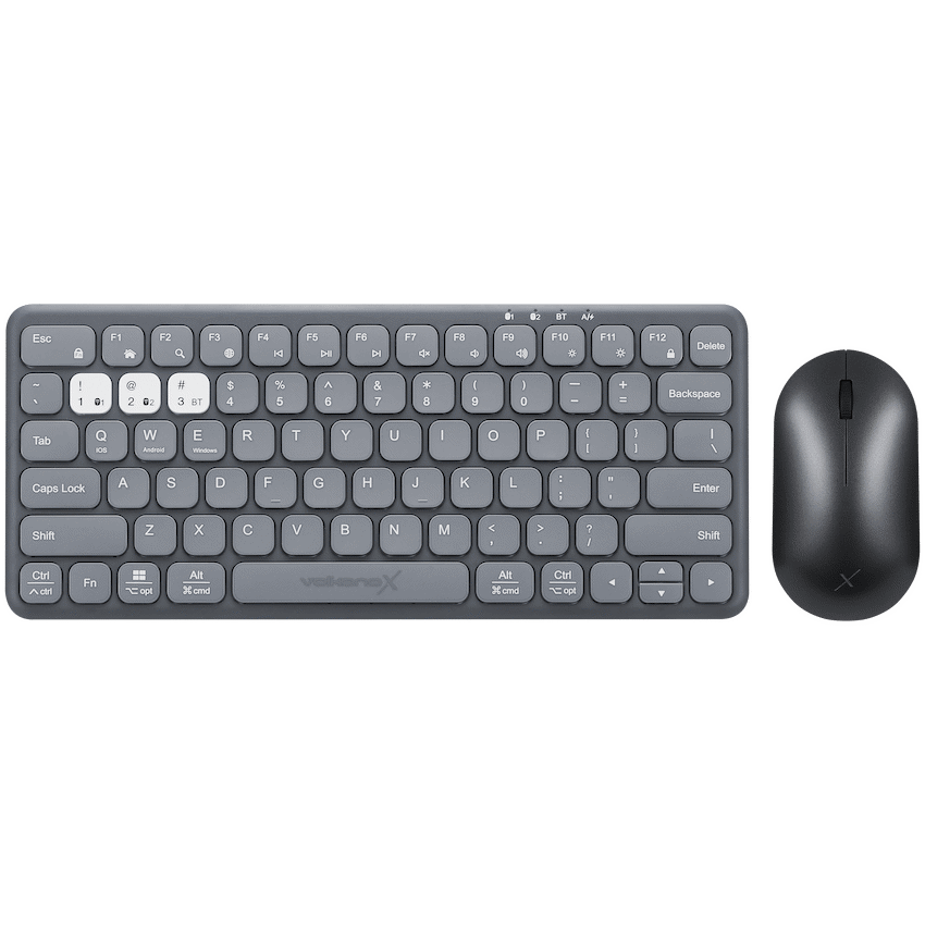 VolkanoX Blaze Bluetooth Wireless Keyboard and Mouse Combo - Graphite