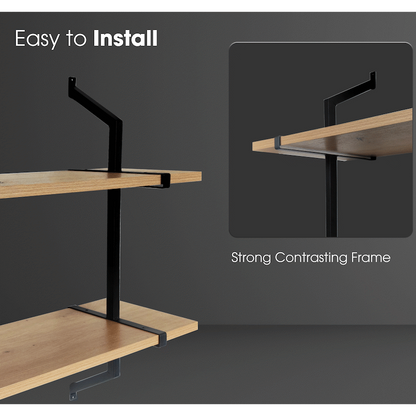 Everfurn Retro 2 Tier Wall Shelf
