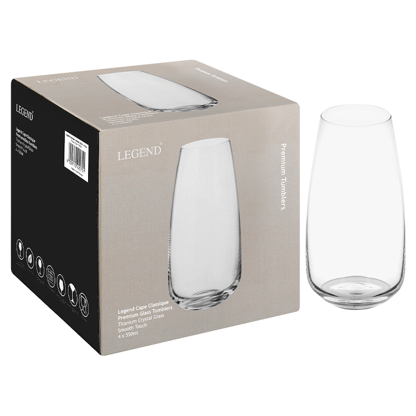 Legend Classique Tumbler 550ml - 4pc set ( Order in Qty of 4)