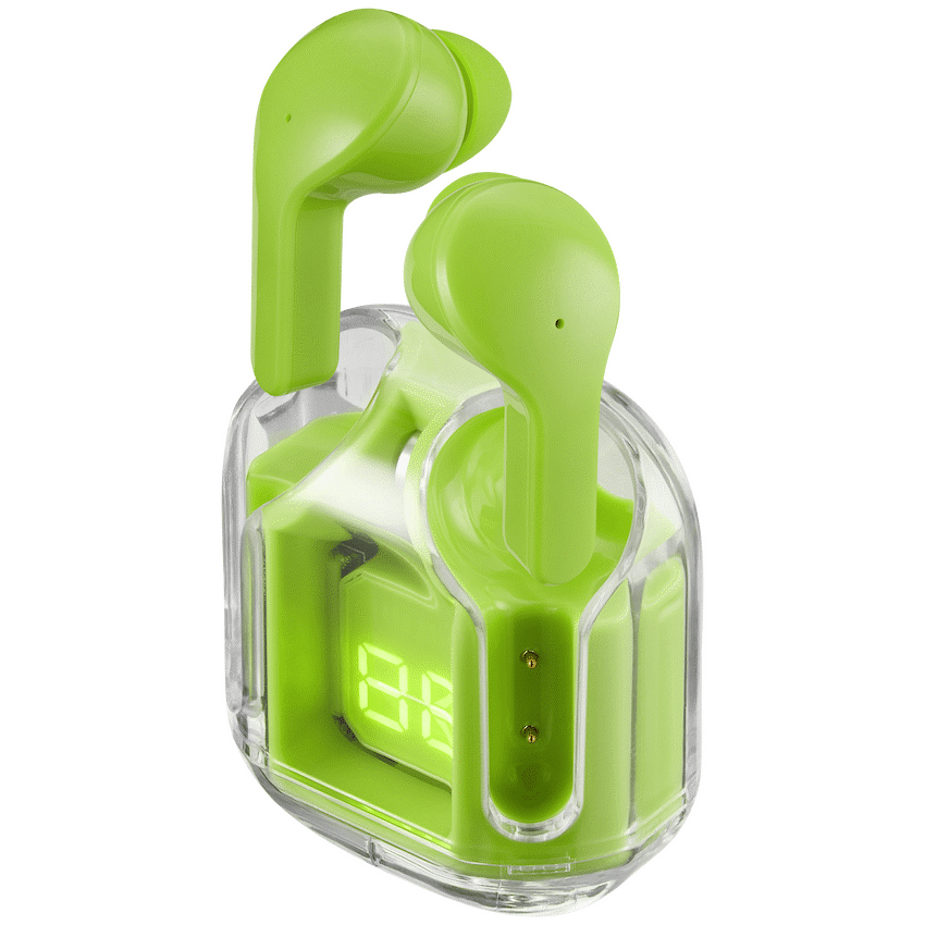 Volkano Crystalline Series TWS Earphone - Neon - Hardbox
