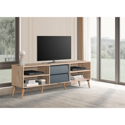 Everfurn Everest Tall TV Stand - 2 Drawers