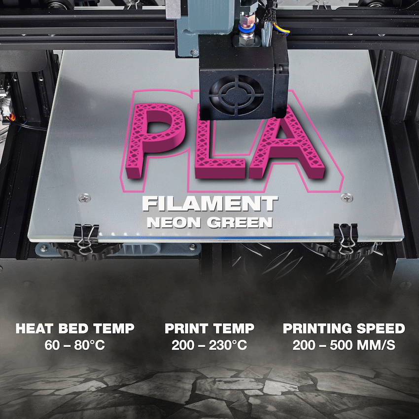 SA Filament PLA UV Neon Filament 1kg -  Pink