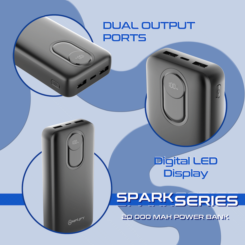 Amplify Spark 20000mah Series Power Bank - Black