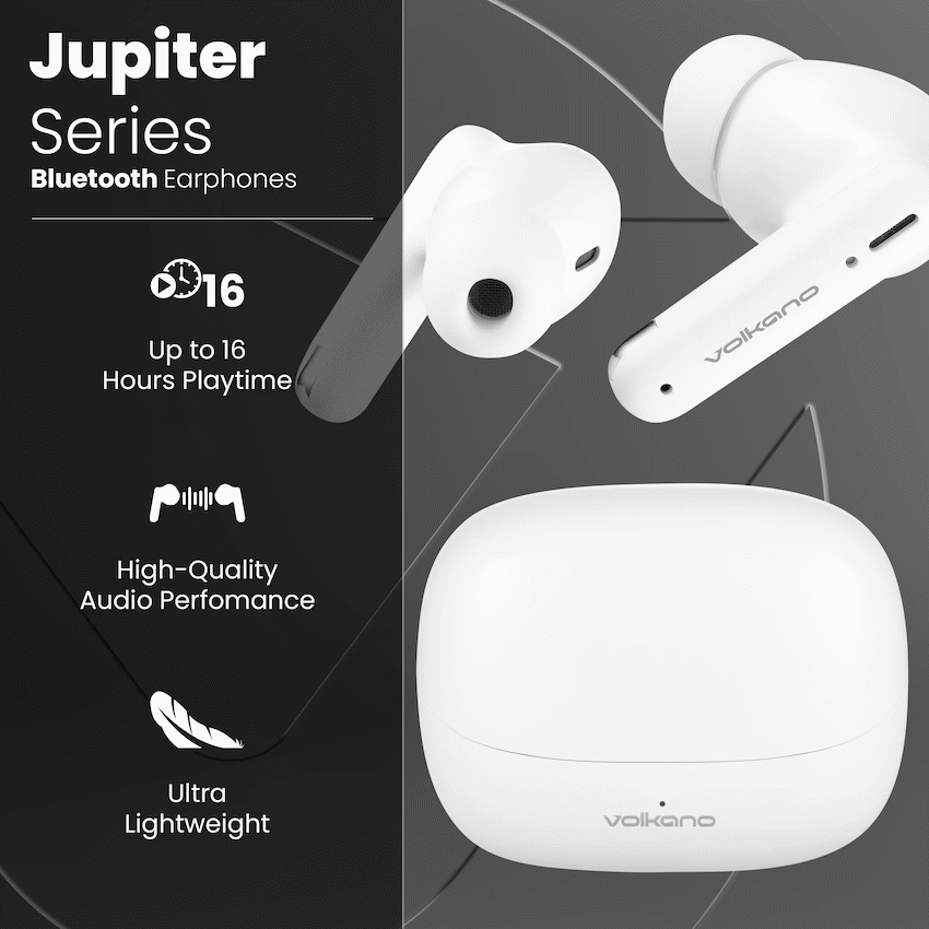 Volkano Jupiter Series TWS Earphones - White