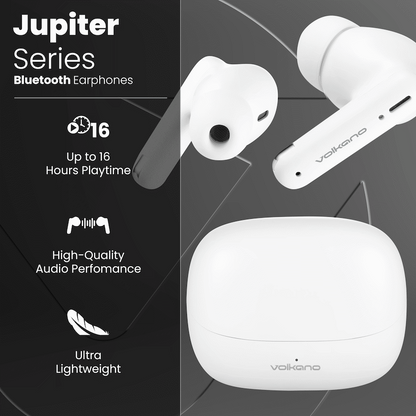 Volkano Jupiter Series TWS Earphones - White