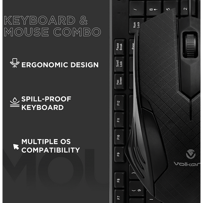 Volkano Krypton Wired Keyboard and Mouse Combo