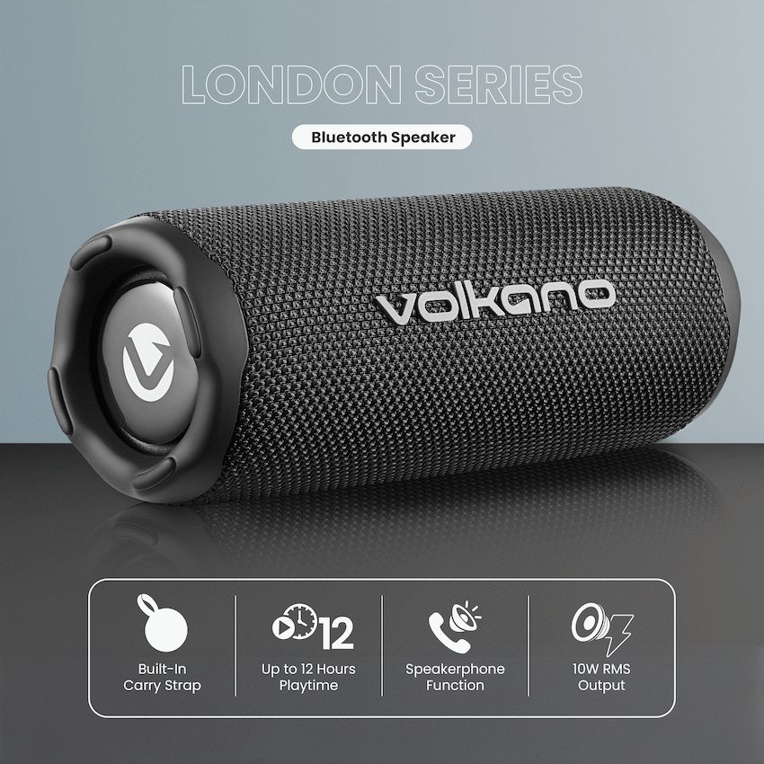 Volkano London Series Bluetooth Speaker - Black