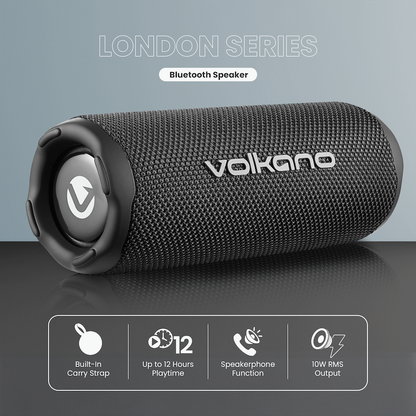 Volkano London Series Bluetooth Speaker - Black