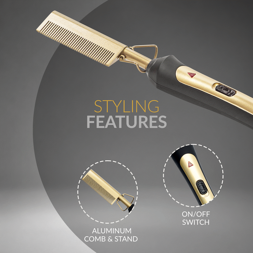 Elektra Ebony Hot Comb