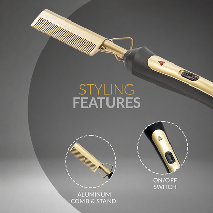 Elektra Ebony Hot Comb