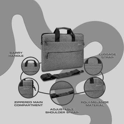 Amplify Cuba 15.6" Laptop Shoulder Bag Grey