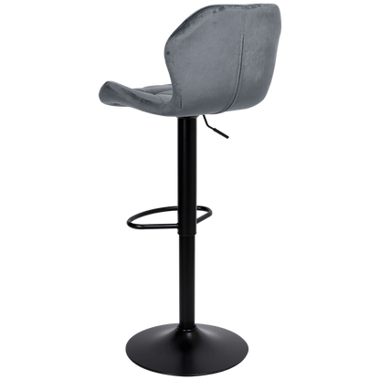 Everfurn Tira Barstool - Grey Velvet (2 Pack)