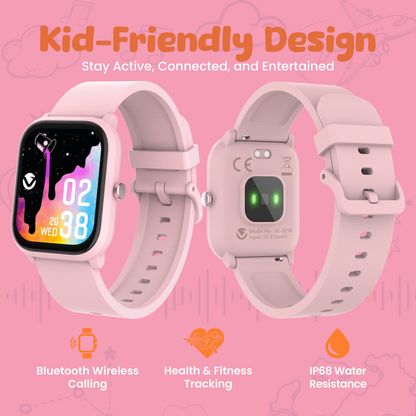 Volkano Vivo Series Kids Smart Watch - Pastel Pink
