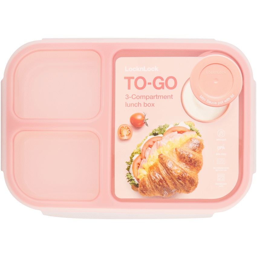 LocknLock To-Go Lunch Box 1.5lt - Pink